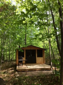 Camping cabin summer